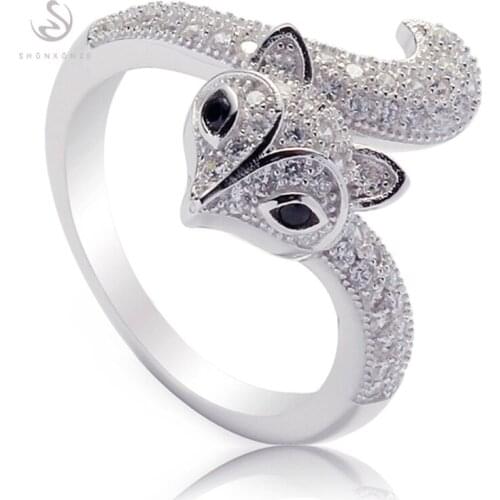 Eulonvan 925 sterling silver Wedding rings Jewelry for women dropshipping best sell White Black Cubic Zirconia S-3742 size 6 7 8