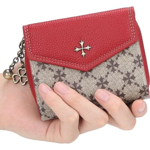 Women wallet fashion Korean version of baellerry new four-leaf clover pattern coin purse envelope zipper Card packag wallet 928