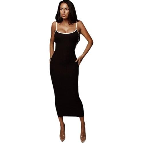 Summer Womens High-Waisted Cotton Striped Dress WithStrapless Back Sexy Tight-Fitting New Elegant And Fashionable Party Wear