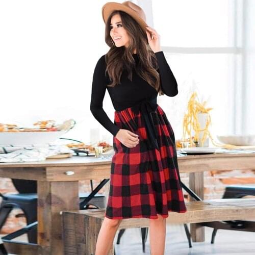 Leopard Long Sleeve Lace Up Ruffles Dress Autumn Winter Slim Patchwork Casual Office Lady Dresses T Shirt Sweater Midi Vestido