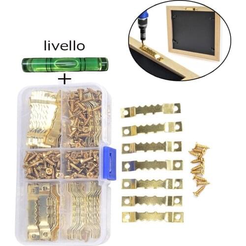 Serrated hook，Sawtooth Hook 100 Set, Picture Frame Oil Painting Metal Hook, Hardwood Screw Sawtooth Hook，Hardware Parts