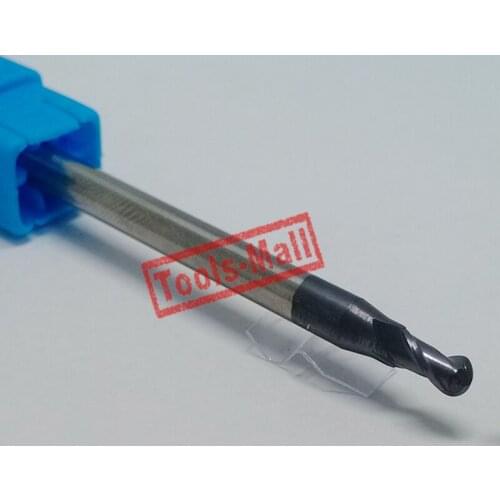 1pc radius=2.5mm 2 Flutes hrc60 R2.5*10*D6*75 solid carbide Ball nose End Mill CNC router bits tools Milling cutter