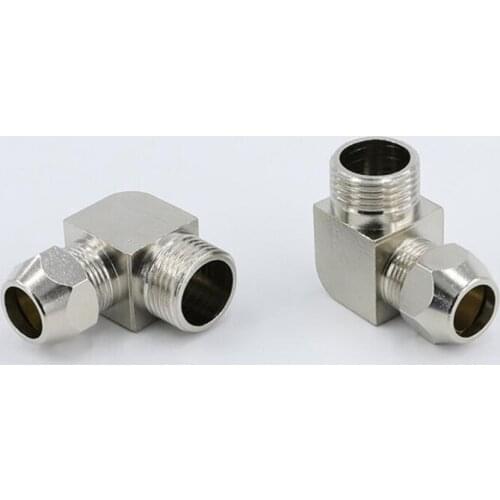 1 PC PL6-M6/PL4-M6 copper pipe joint tubing fitting connector external thread 90 degrees Pneumatic Ferrule elbow right angle