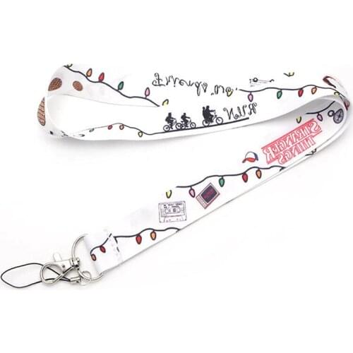 12set/lot Stranger Things Multi-function Mobile Phone Strap Tags Neck Lanyards keys ID Lanyards Badges Neck Straps webbing E0534