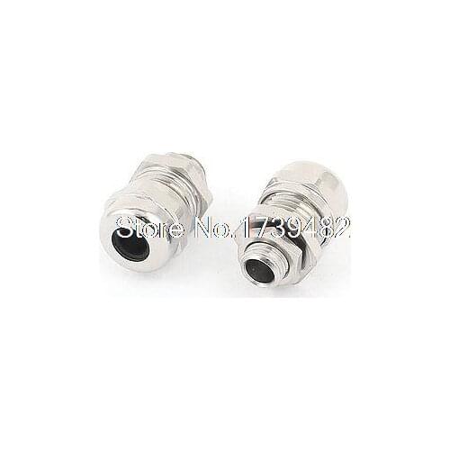 2pcs M8 Waterproof Strain Relief Cord Grip Cable Gland Connector for 5-7mm Wire