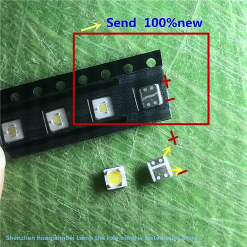 300Pcs/Lot Maintenance led lcd tv backlight common patch original lamp beads 3535 3v 3537 1w cool white light 100%NEW