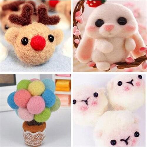 50/36 Colors Wool Felt Roving Wool Felting Tool Kit Fiber Material With Felt Needle Set Weaving Needlework Spinning Craft Kits