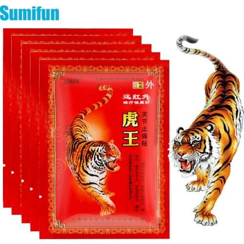8pcs Red Tiger Balm Medican Patch Rheumatoid Arthritis Joint Pain Relief Plaster Sprain Lumbar Back Plaster Body Massage Plastry