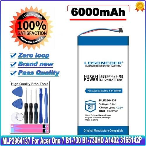 For Acer lconia One 7 B1-730 B1-730HD A1402 3165142P C2-X1-a8 A1402 B1-730HD-170L 1CIP3/65/138 KT.0010F.001 MLP2964137 Battery