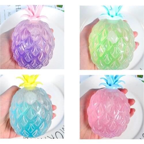 Pineapple Stress Ball Toy Squishy Decompression Toy Stress Balls Toys Anxiety Relief Sensory Ball Weird Squeeze Toys