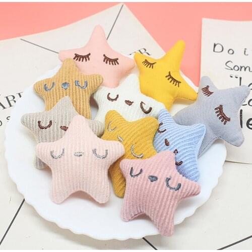 20pcs/lot cartoon sweet star dolls pathes diy Padded Applique For Children Headdress Accessories
