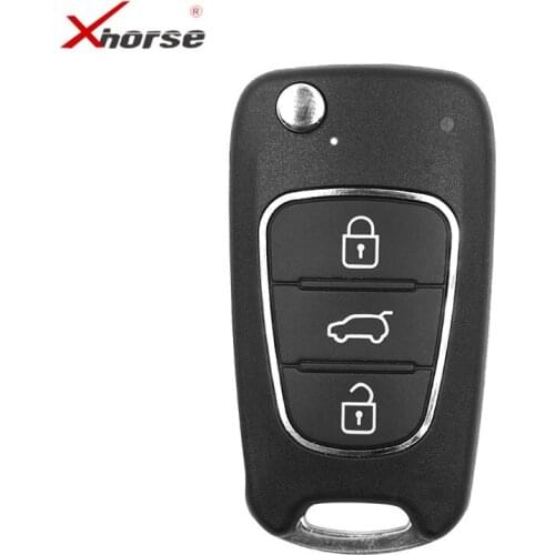 XHORSE XNHY02EN Wireless Universal Remote Key for HYUNDAI Flip 3 Buttons for VVDI Key Tool English Version 5pcs/lot