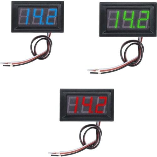 DC 0-30V Mini Digital Voltmeter Ammeter Panel Amp Volt Voltage Current Meter Tester 0.56" Blue Red Dual LED Display