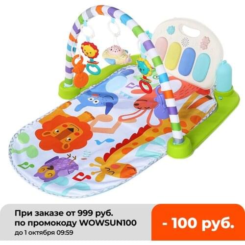 Baby Music Play Mats Piano Gym Newborn Toys Infant Playmat Learning Education Toys 0-12 Months Tummy Time Crawling Mat Carpet