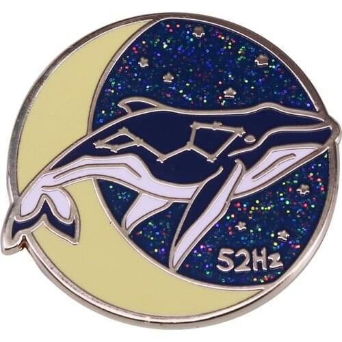 Song 52 Hz Whale Inspiration Badge Music Fans Enamel Pin Lapel Pins Badge Jewelry Accessory