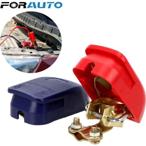 FORAUTO A Pair Car Battery Terminals Connector Clamps Quick Release Lift Off Positive & Negative Electrode Car Accessories