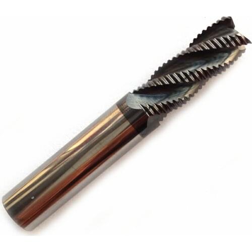 1pc 12mm hrc45 D12*30*D12*75 4 Flutes Roughing end mill Spiral Bit Milling Tools CNC Endmills Router bits