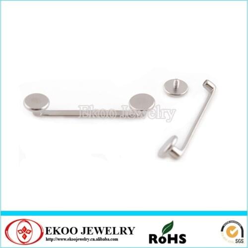 G23 Titanium Internally Threaded Flat Surfacel Barbell Surface Piercing Jewelry 1.6*18*5mm