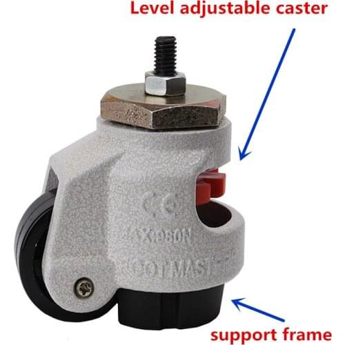 GD-40S/60s/80s,Heavy duty level adjustment Foma caster/wheel, With thread,Altura ajustable,Industrial casters