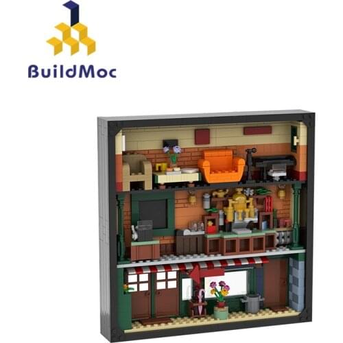 Buildmoc Classic TV Show Rachel Photo Frame Scene 690PCS MOC Model Building Blocks Toys for Children DIY Toy Kids Gifts
