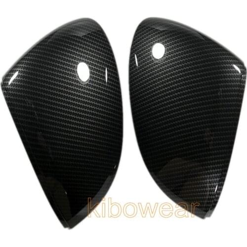 Kibowear for Volkswagen Golf MK8 VIII 8 Side Mirror Covers Caps (Carbon Look) 2020 2021 2022 for VW Glossy black wing rearview