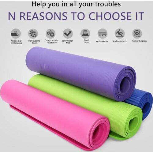 Yoga Mat 10MM Thick Durable Yoga Mats Non-slip Exercise Fitness Lose Weight Fitness Exercise Mat Equipment Fitness Equipment #5