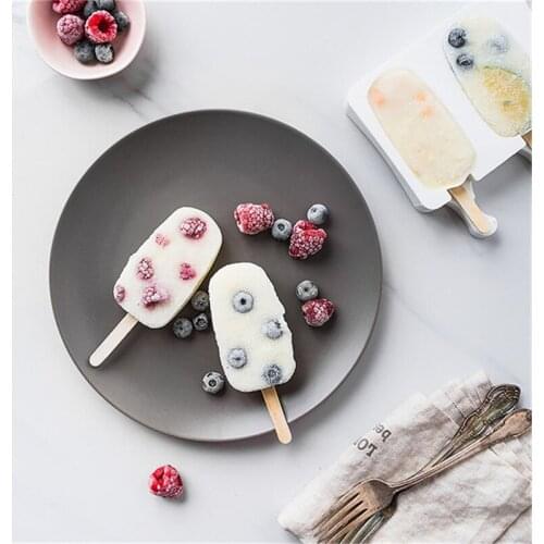 Ice cube ice cream with stick silicone mold 4 with 8 oval size ice cream mold and chocolate ice cream mold kitchen accessories