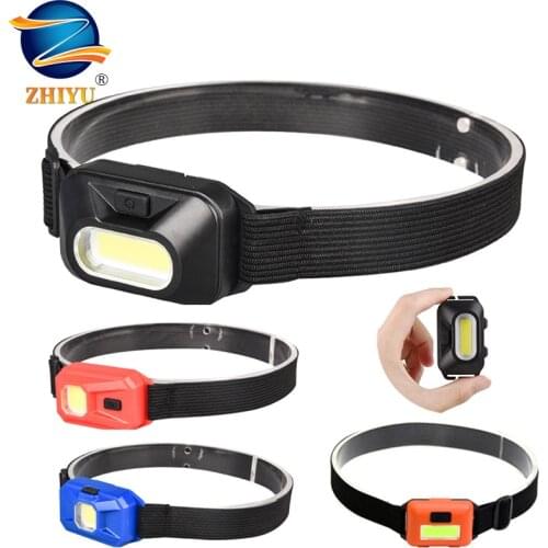 Mini COB LED Headlamp Head Torch 3 Mode Headlamp Adjustable Outdoor Camping Torch Lamp AAA Fishing Head Light Lamp Torch Lantern