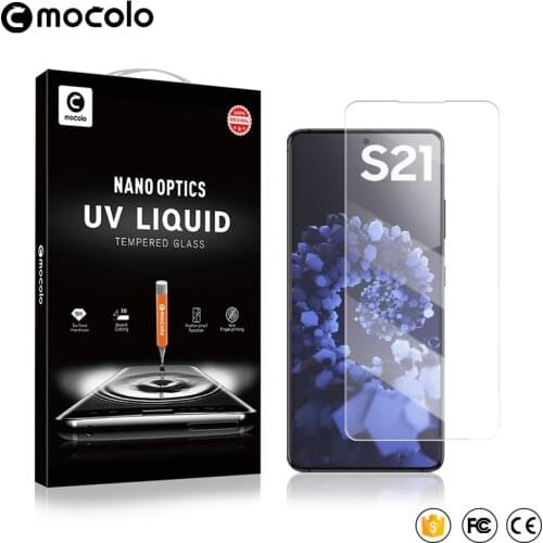 Mocolo UV Liquid 9H Full Screen Tempered Glass Film On For Samsung Galaxy S20 S21 Ultra Plus 20Plus S 21 20 128/256 GB Protector
