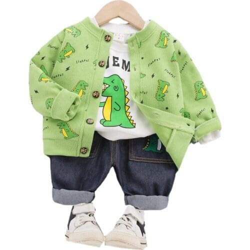 Fashion Children Sportswear Autumn Baby Clothes Boys Sport Jacket T-Shirt Pants 3Pcs/Set Toddler Casual Clothing Kids Tracksuits