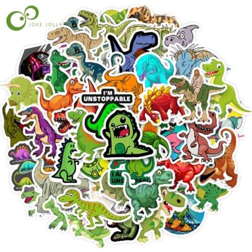 50Pcs Dinosaur Sticker Luggage Refrigerator Notebook Cute Animal Party Cartoon Childrens Toy Stickers LXX