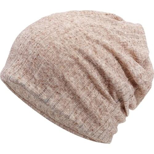 New Summer Spring Men Womens Turban Hat Slouchy Beanie Mesh Breathable Cotton Hat Beanies Knitted Cap Female Male Gorros Bone
