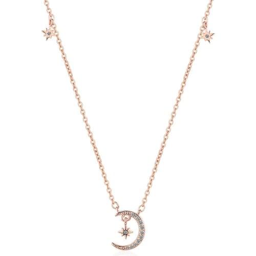 Star and Moon Necklace Necklaces for Women Fashion Accessories Chain Necklace Pendant Necklace Neckalce for Woman Initial