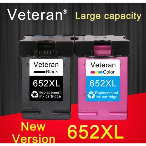Veteran refilled 652XL Ink Cartridge for hp 652 xl hp652 Cartridge for HP Deskjet 1115 2135 3835 2675 2676 4675 5075 printer