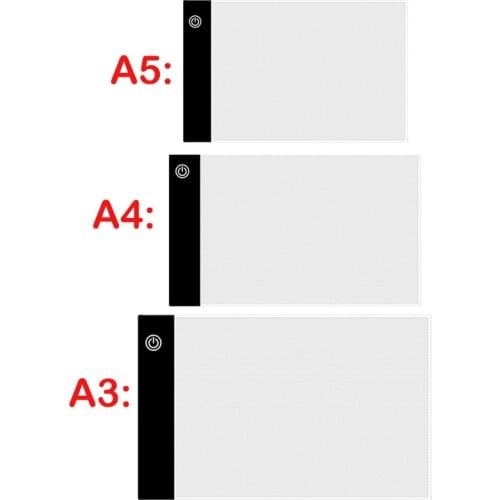 A3/A4/A5 Size Drawing Tablet Led Light Pad Tablet Diamond Painting Eye Protection Bright Copy Board Diamond Embroidery art