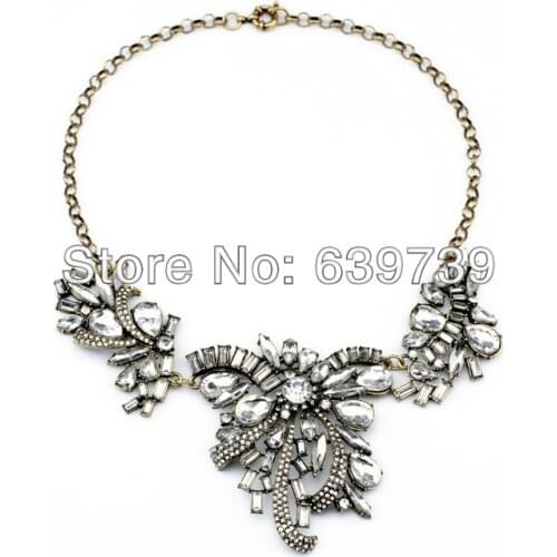 Bulk Price Luxury Antique Gold Color Crystals Mother In Law Necklaces