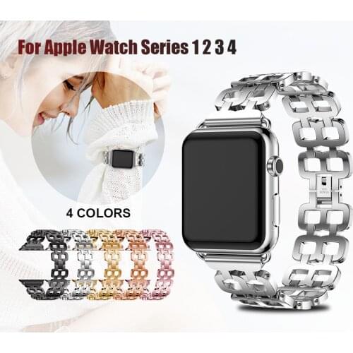 Stainless Steel Watch Band for Apple Watch Band 42mm 44mm Metal Strap for Apple Watch 38mm 40mm Series 4 3 2 1 Watch Bracelet