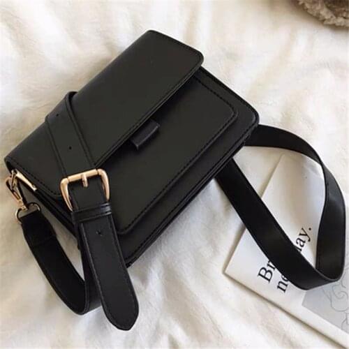 Luxury Quality Shoulder Messenger Bag Female Handbags Purses Clutch Bag Solid Color PU Leather Crossbody Bags For Women 2020