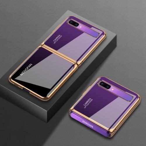 Luxury Plating Case For Samsung Galaxy Z Flip 5G Phone Cases Anti-fall Shockproof Cover For Galaxy Z Flip SM-F7007 F700F F7070