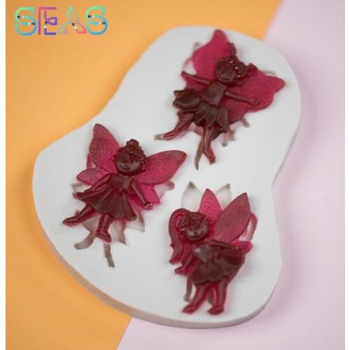 3 Elves Candy Bar Silicone Mold DIY Biscuits Baking Molds Petal Soft Dessert Fondant Molds Kitchen Tools Accessories