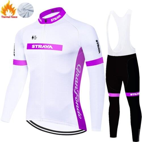 Strava Winter Thermal Fleece Masculino Maillot Invierno Camisa Set Equipment Cycling Men Jersey Ciclismo Ropa Ciclismo Hombre