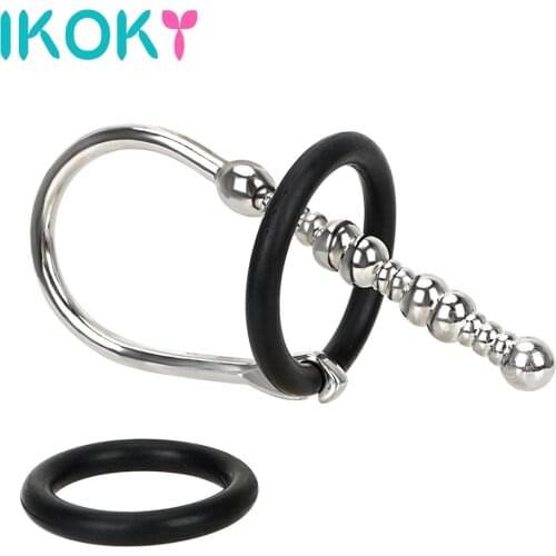 IKOKY Penis Plug Urethral Dilators Catheters Male Chastity Device Sex Toys For Men Stainless Steel Catheters Sounds Masturbator