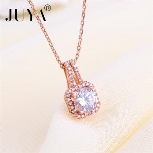 Collier femme 2018 NEW Luxury Cubic Zirconia Crystal Pendant Necklace For Women Summer Fashion Jewelry collane colier femme