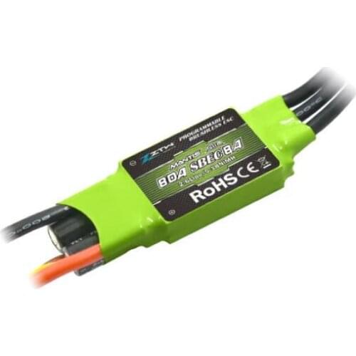 ZTW Mantis Slim Series 80A Brushless ESC w/ 5.5V 8A SBEC 2-6s LiPo; 5-18 cell Ni-XX