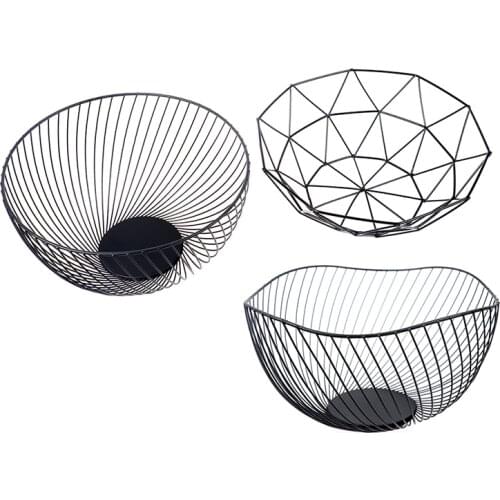 Metal Fruit Vegetable Storage Bowls Kitchen Eggs Baskets Holder Nordic Minimalism NEW