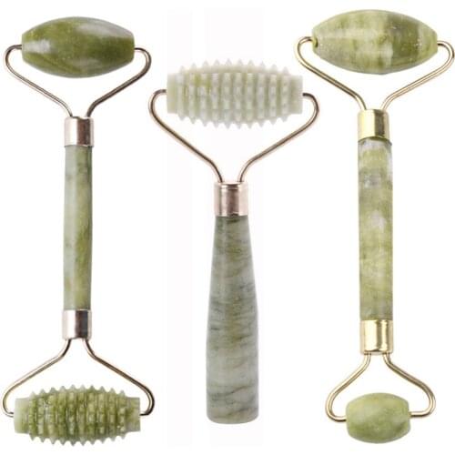 1PCS Natural Facial Beauty Massage Tool Jade Roller Face Thin Massager Relaxation Anti Wrinkle Health Care Tools