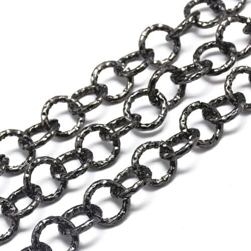 10m/roll Aluminium Textured Chains Rolo Link Twist Chain For Bracelet Necklace DIY Jewelry Findings Making Accessories