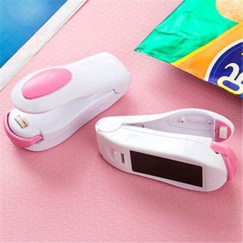 100PCS Portable household mini sealing machine Food plastic bag hand pressure sealing machine pulse sealing sealing package