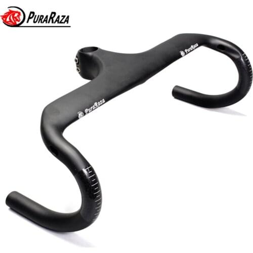 2019 New PURARAZA Full carbon fiber road Bike handlebar sports car one piece handle carbon bicycle handle Genuine original