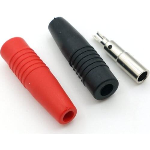 50pcs Solder Copper 4mm silicone insulated Banana female Jack socket Plug connector